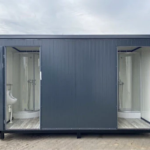Contenedor sanitario 4x2m wc doble con duchas