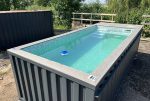 Contenedor piscina 20 pies con jets de nado – color gris antracita - Imagen 2