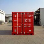 Contenedor Marítimo de 3 Metros, Flamante, Color Rojo Intenso